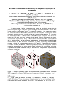 Microstructure-Properties Modelling of Tungsten-Copper (W-Cu)