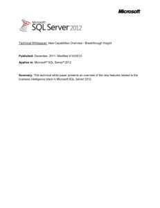 SQL Server 2012 Whats New - Breakthrough Insight
