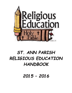 to access the handbook. - Saint Ann Catholic Parish