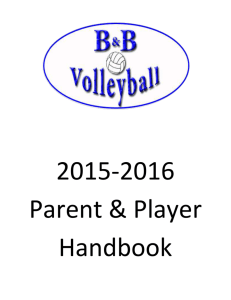 b & b indoor volleyball parent & player handbook