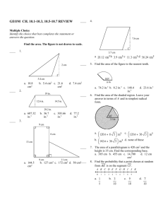 GEOM CH. 10.1-10.3, 10.5-10.7 REVIEW Answer Section