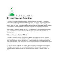 Drying Organic Solvents