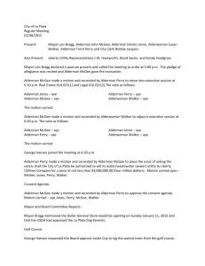 City of La Plata Regular Meeting 01/08/2015 Present: Mayor Lois