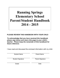 Parent Student Handbook