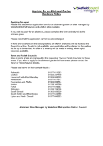 Allotment pack - Wakefield Council