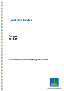 Land Use Codes - Brisbane City Council