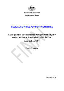 Final Protocol - the Medical Services Advisory Committee