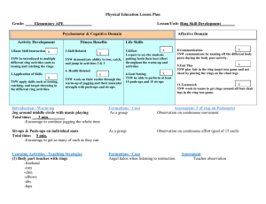 Practicum Elementary APE Ring Skills Lesson Plan