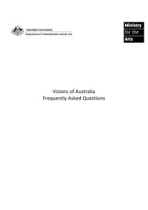 Visions of Australia*Frequently Asked Questions