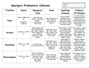 Georgia`s-Prehistoric-Cultures-Graphic-Organizer-Answer-Key