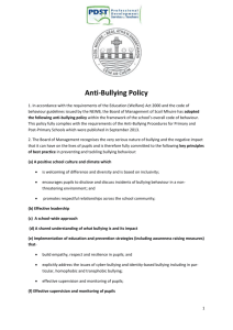 Anti-Bullying Policy