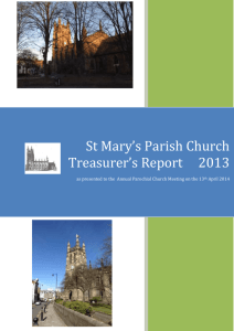 St Mary*s Parish Church Treasurer*s Report 2013