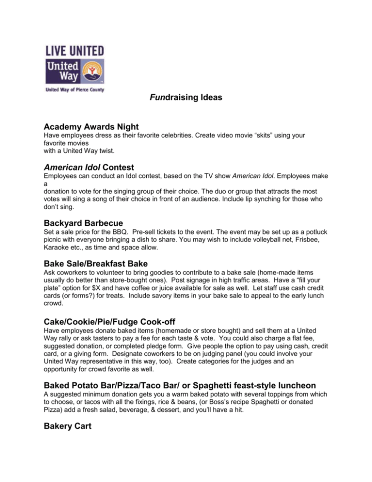 Event FUNdraising Ideas
