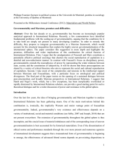 Governmentality and Marxism - Millennium: Journal of International
