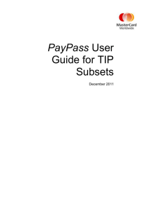 PayPass User Guide for TIP Subsets