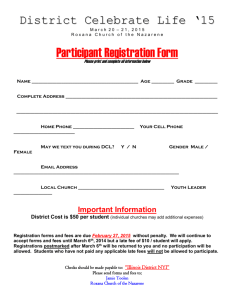 Participant Registration Form Word - Illinois District Church of the