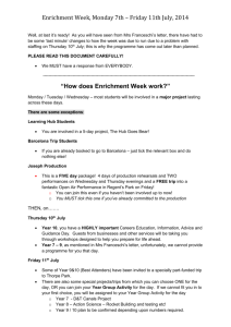 Enrichment Week Programme