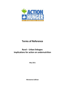 Terms of Reference Rural – Urban linkages: Implications