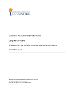 Candidate Assessment of Performance Conducting Observations