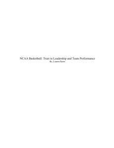 NCAA Basketball- Trust in Leadership and Team
