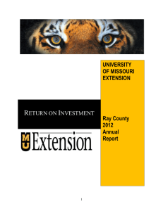 2012 Annual Report  - MU Extension