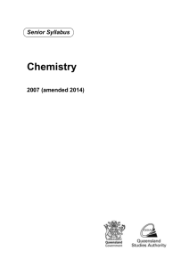 Chemistry - Queensland Curriculum and Assessment Authority