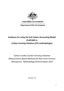 Guidance for using the Full Carbon Accounting Model (FullCAM) in