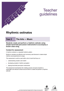 Year 2 The Arts - Music assessment teacher guidelines | Rhythmic