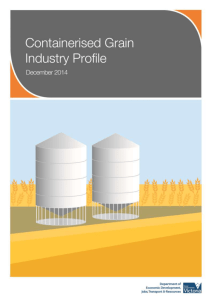 Structure of Victoria`s containerised grain industry