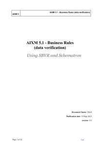 AIXM 5.1 - Business Rules - using SBVR and