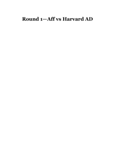 Round 1—Aff vs Harvard AD - openCaselist 2015-16