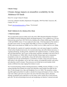 Climatic Change Climate change impacts on streamflow availability