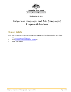 Indigenous Languages and Arts (Languages) Program Guidelines