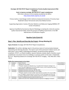 PET CT Report Compliance Template