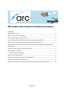 What is a Non-Academic Disciplinary?