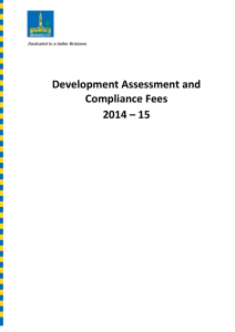 Development assessment and compliance fees 2014-15