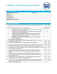 SAJ-111 Permit Checklist - St. Johns River Water Management District