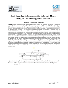 Heat Transfer Enhancement in Solar Air Heaters using Artificial