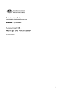 Amendment 63 - National Capital Authority