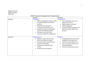 Outpatient/GI Unit SWOT Analysis: Strengths, Weaknesses, Opportunities