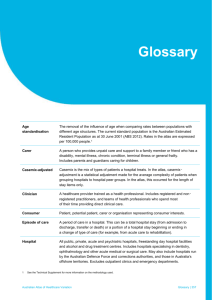 Glossary - Australian Commission on Safety and Quality in Health