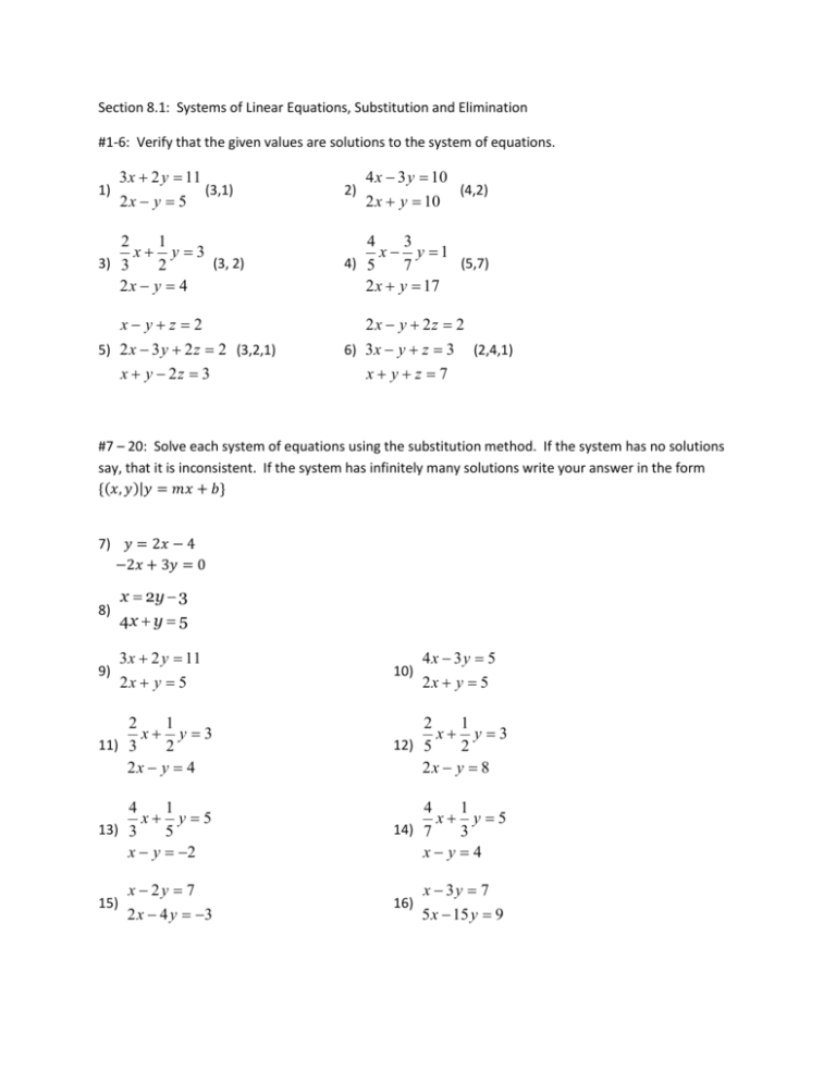 Solve Each System Of Equations By Using Either Substitution Or Elimination Calculator Tessshebaylo 2870