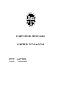 Cemetery Regulations - Houghton Regis Town Council
