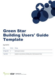 Building Users` Guide - Green Building Council of Australia