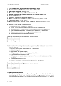 HND Applied Animal Science Canterbury College Title of the