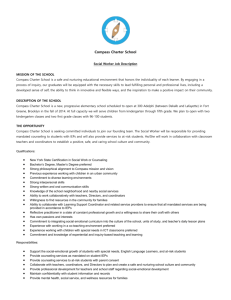 Compass Charter School Social Worker Job Description MISSION