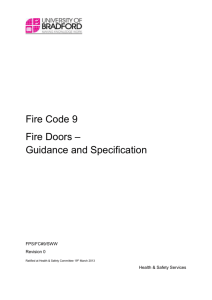 Fire Doors – Guidance and Specification