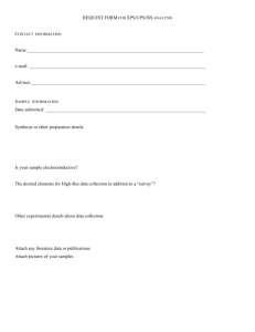 XPS/UPS/ISS "Sample Submission Form"