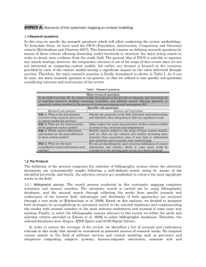 Annex A: Systematic mapping