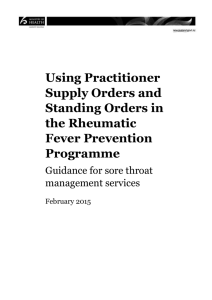 Using Practitioner Supply Orders and Standing